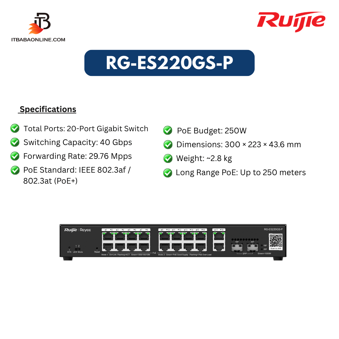 RG-ES220GS-P switch features