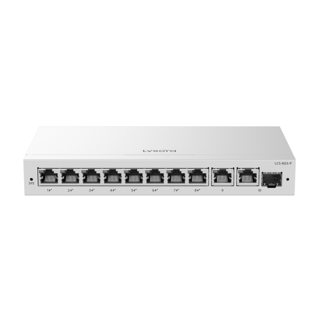 Lysora LCS-8GS-P 8-Port Cloud Managed PoE Switch with 120W PoE Budget