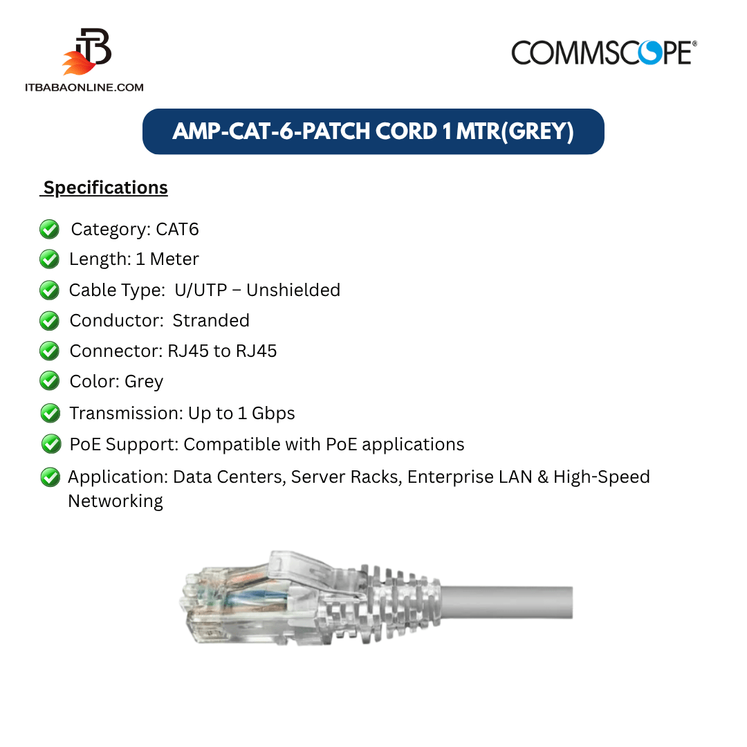 Cat6 patch cord 1meter