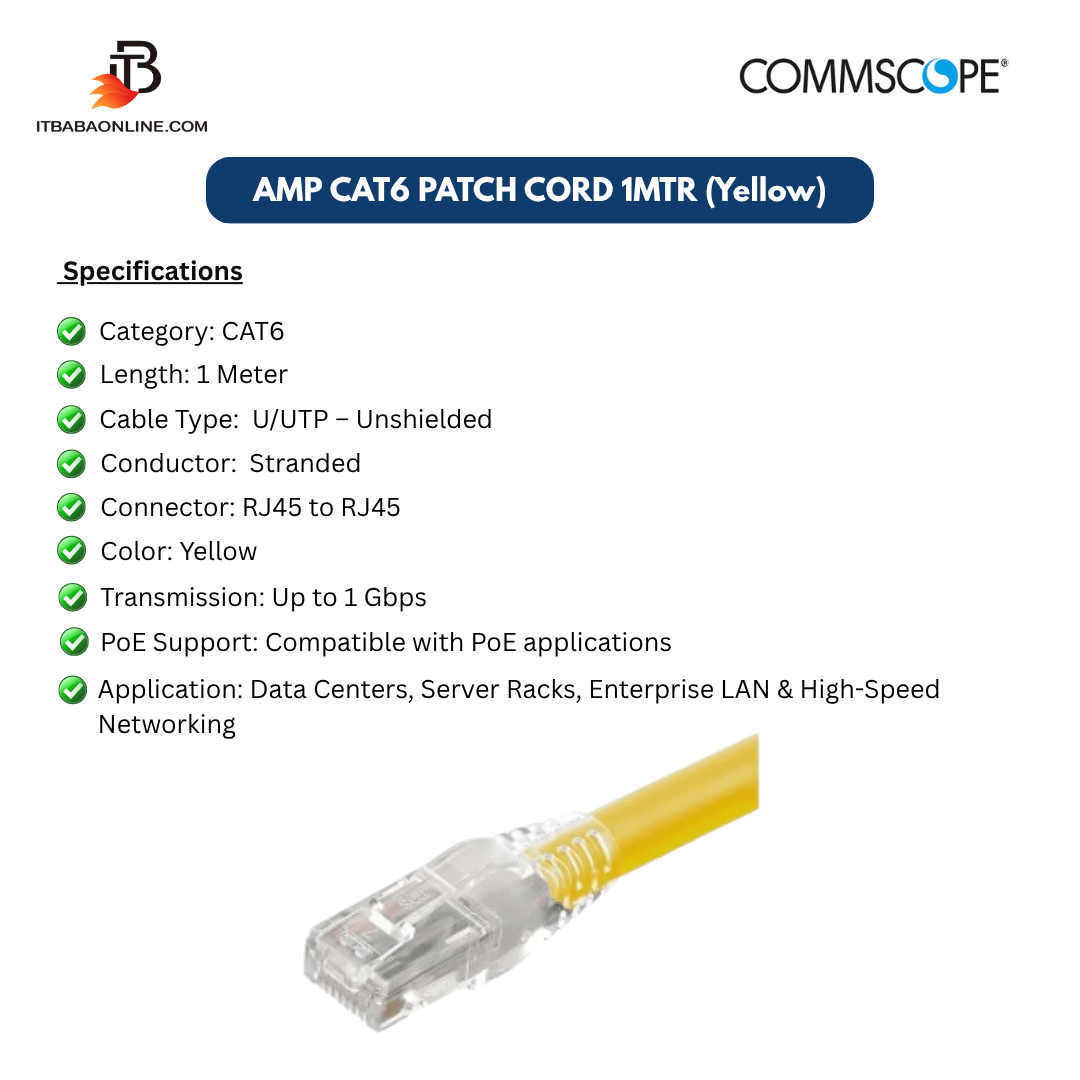 Cat6 patch cord 1 meter